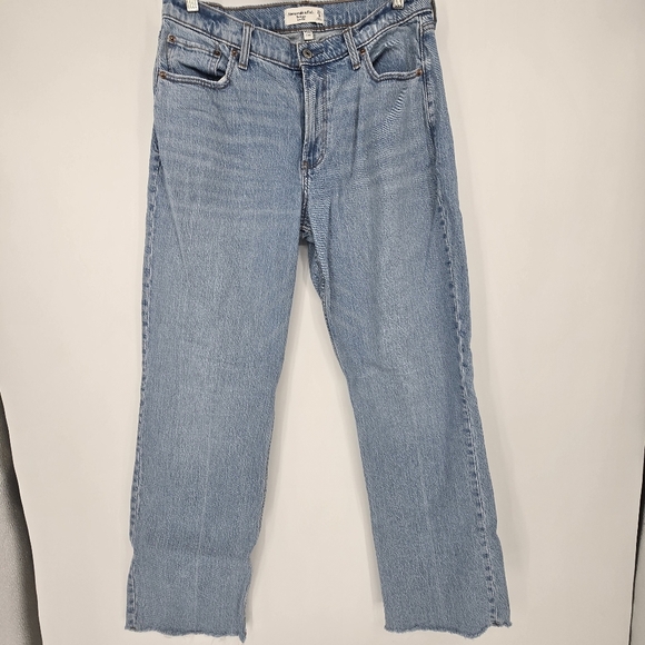 abercrombie and fitch Curve Love Low Rise Baggy Jean vintage confort size 28 - Picture 2 of 10